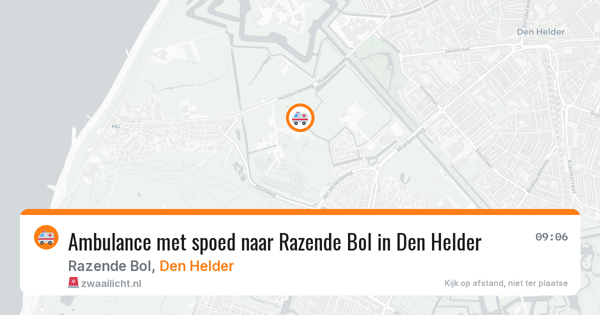 Ambulance met spoed naar Razende Bol in Den Helder — 3 aug 2026