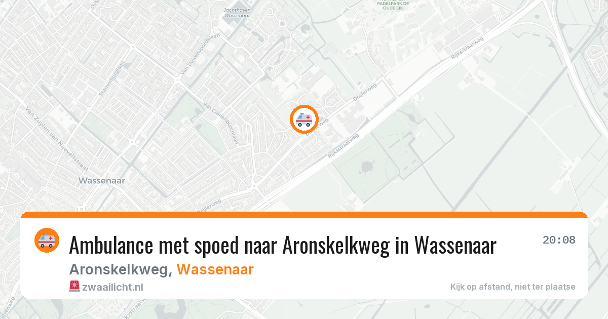 Ambulance met spoed naar Aronskelkweg in Wassenaar — 13 jul 2026