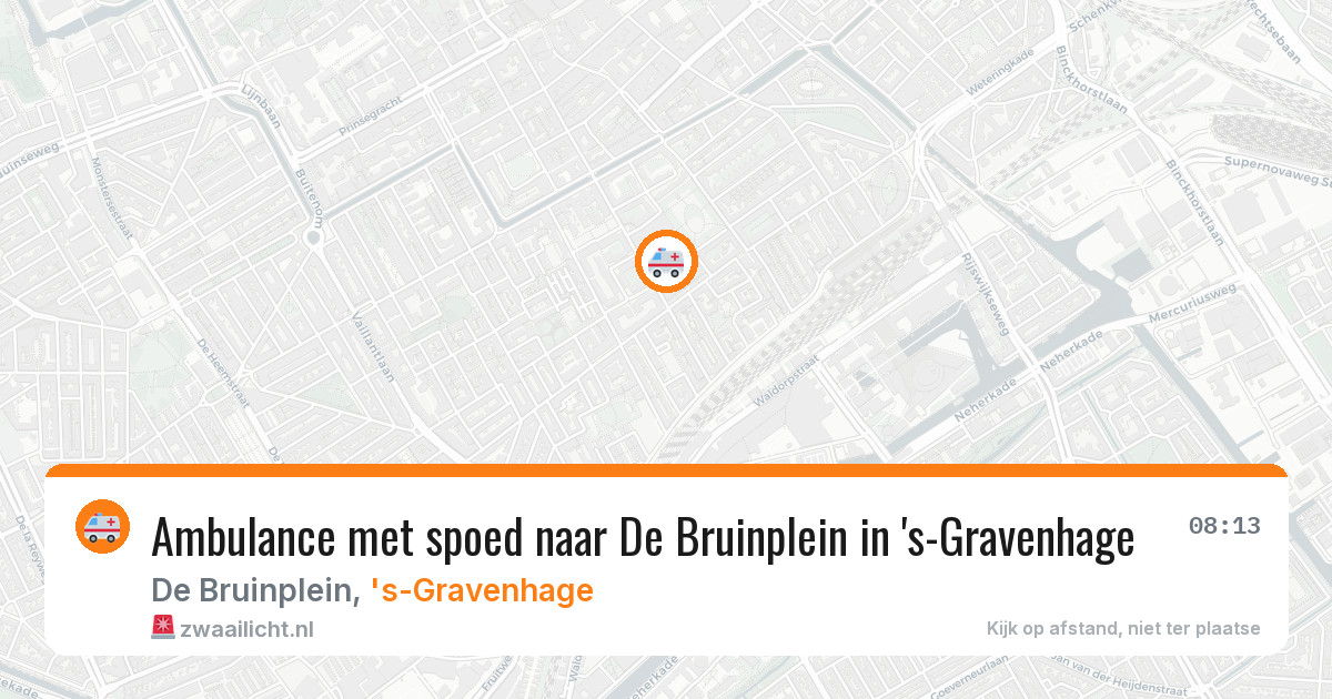Ambulance met spoed naar De Bruinplein in 's-Gravenhage — 22 apr 2026