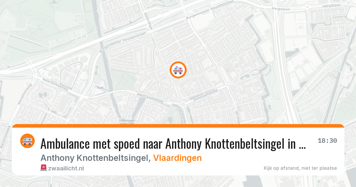 Ambulance met spoed naar Anthony Knottenbeltsingel in Vlaardingen — 10 jul 2026