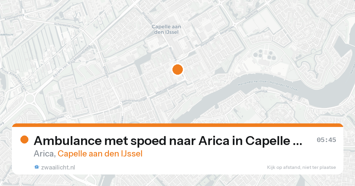 Ambulance met spoed naar Arica in Capelle aan den IJssel — 5 jul 2026