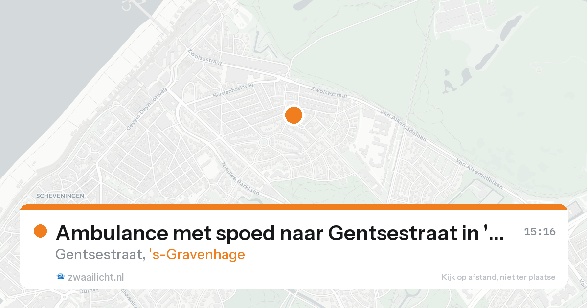 Ambulance met spoed naar Gentsestraat in 's-Gravenhage — 17 aug 2026