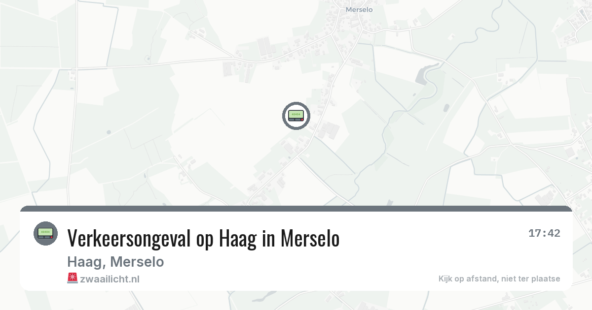 Verkeersongeval op Haag in Merselo — 26 feb 2026
