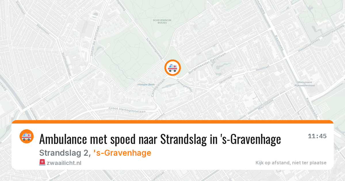 Ambulance met spoed naar Strandslag in 's-Gravenhage — 18 jan 2026