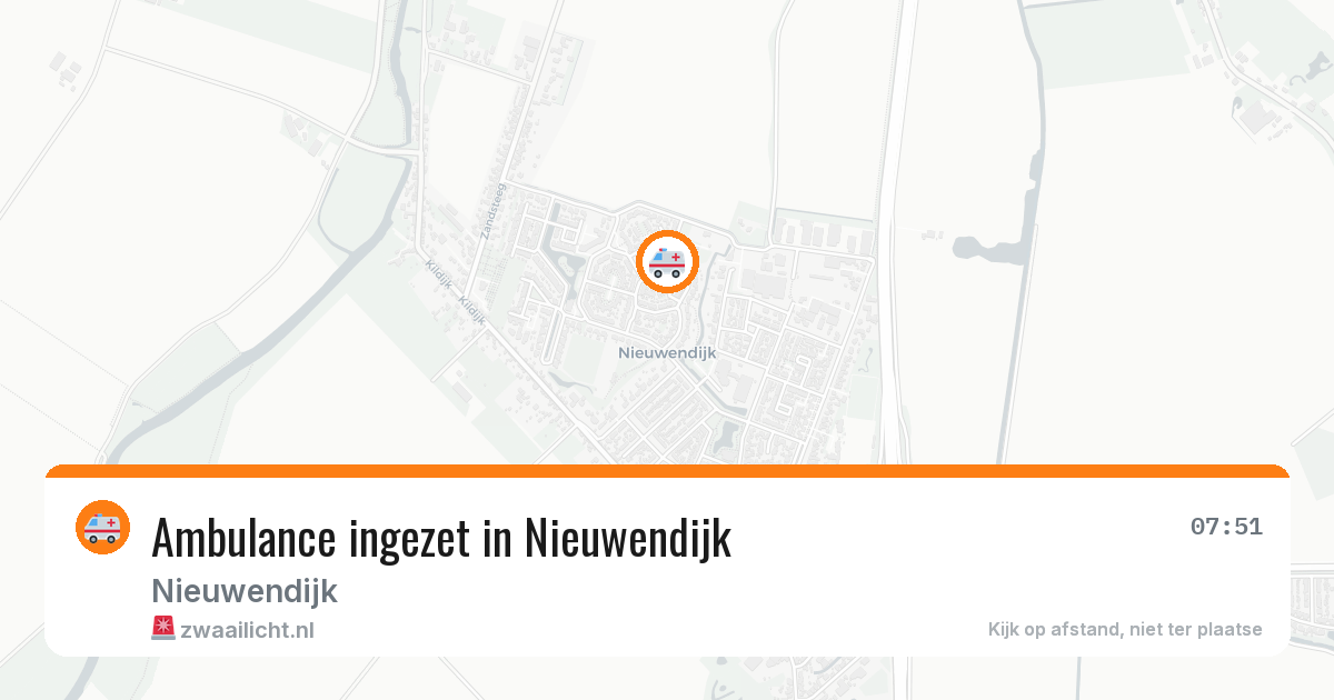 Ambulance ingezet in Nieuwendijk — 23 jun 2026