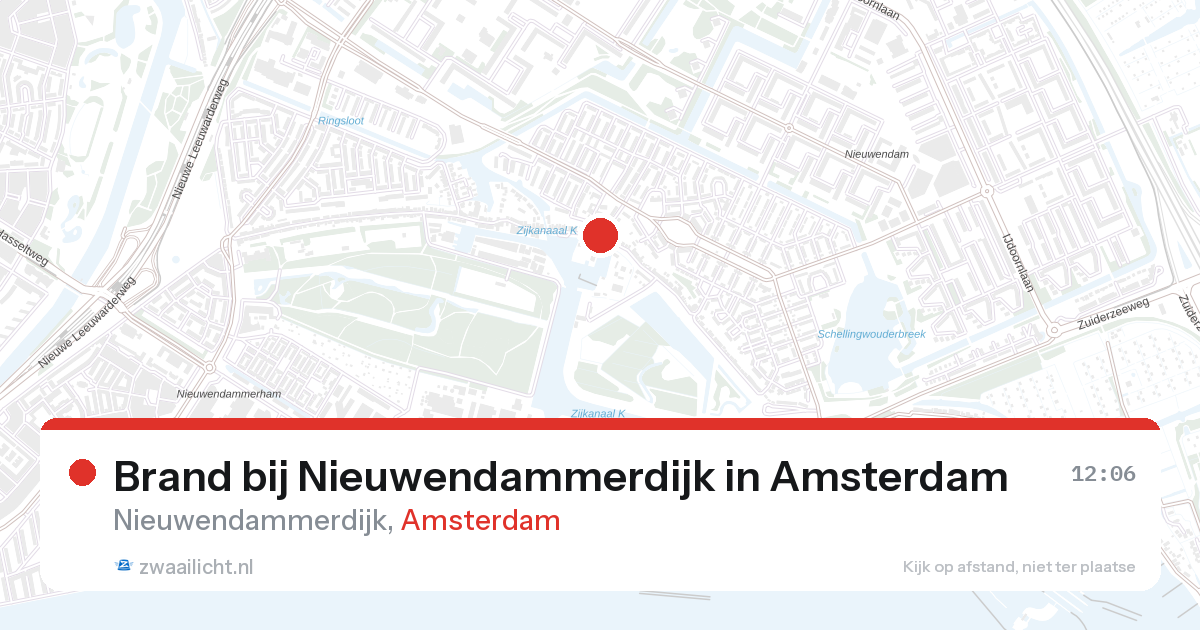 Brand bij Nieuwendammerdijk in Amsterdam — 27 aug 2026