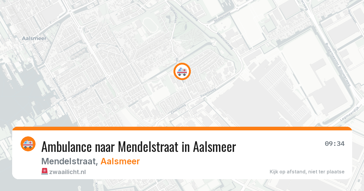 Ambulance naar Mendelstraat in Aalsmeer — 2 jun 2026