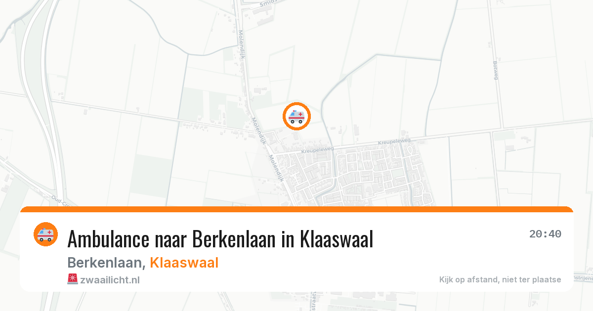 Ambulance naar Berkenlaan in Klaaswaal — 29 jan 2026