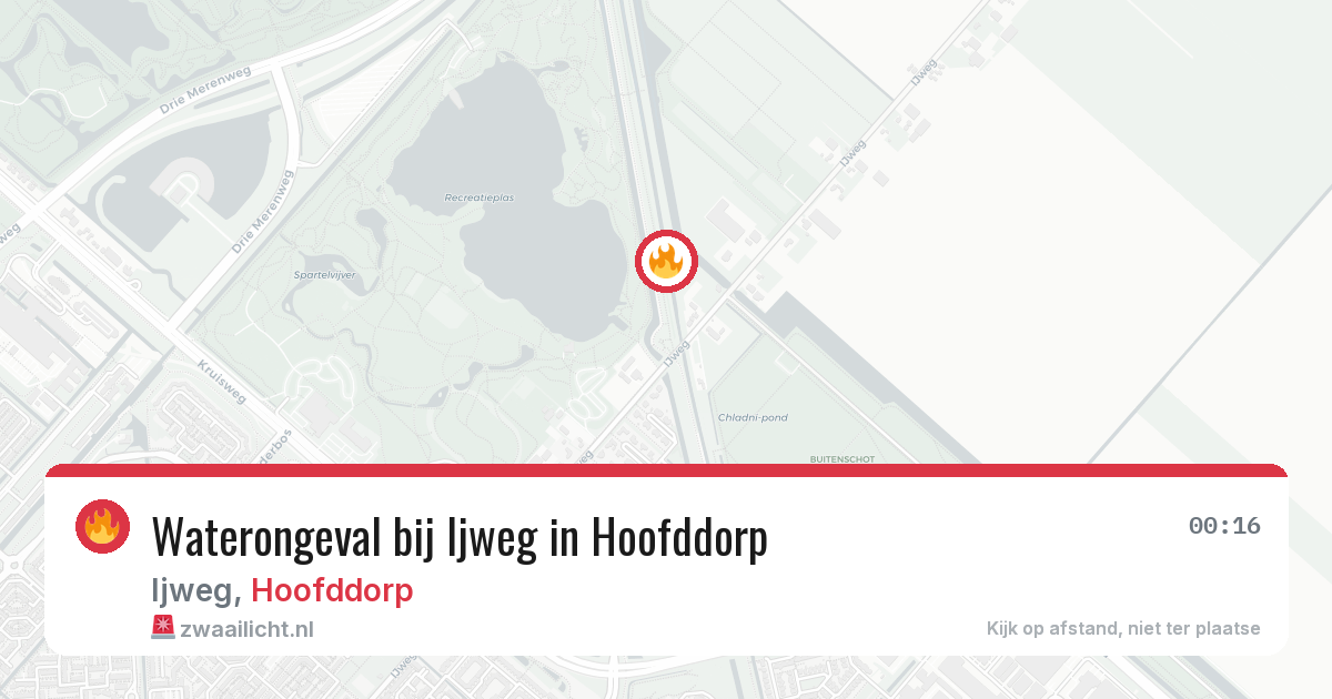 Waterongeval bij Ijweg in Hoofddorp — 20 jun 2026