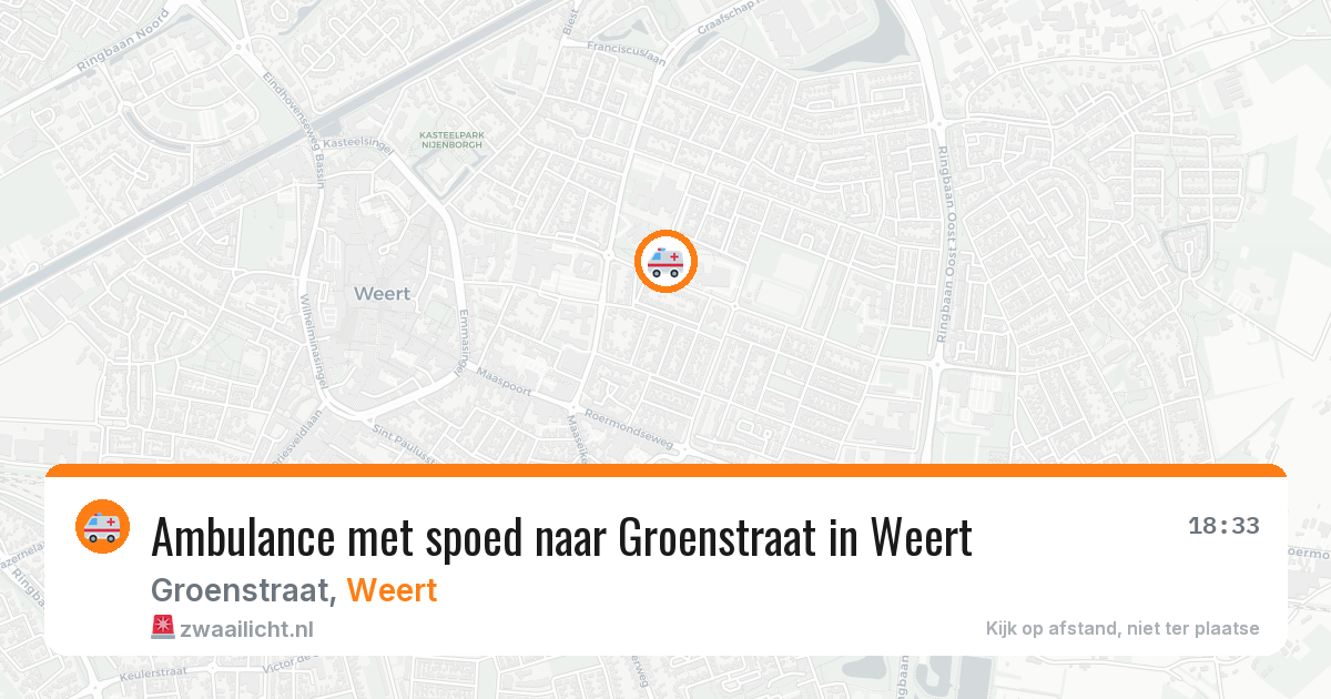 Ambulance met spoed naar Groenstraat in Weert — 10 jul 2026