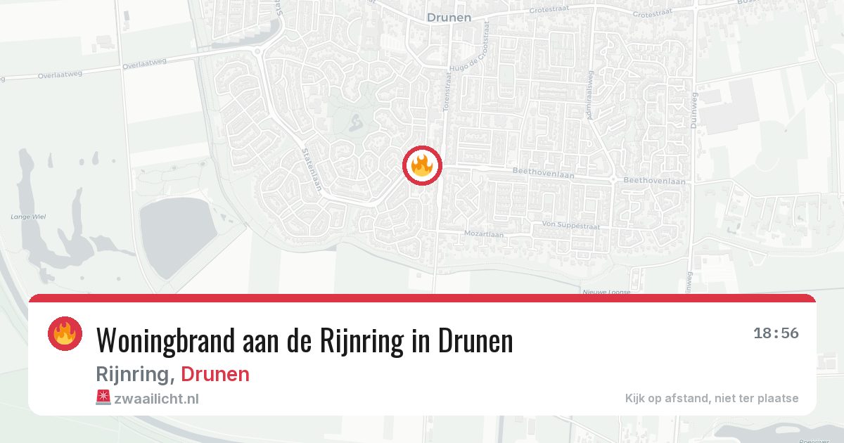 Woningbrand aan de Rijnring in Drunen — 25 jan 2026
