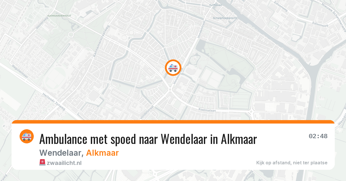 Ambulance met spoed naar Wendelaar in Alkmaar — 5 jun 2026