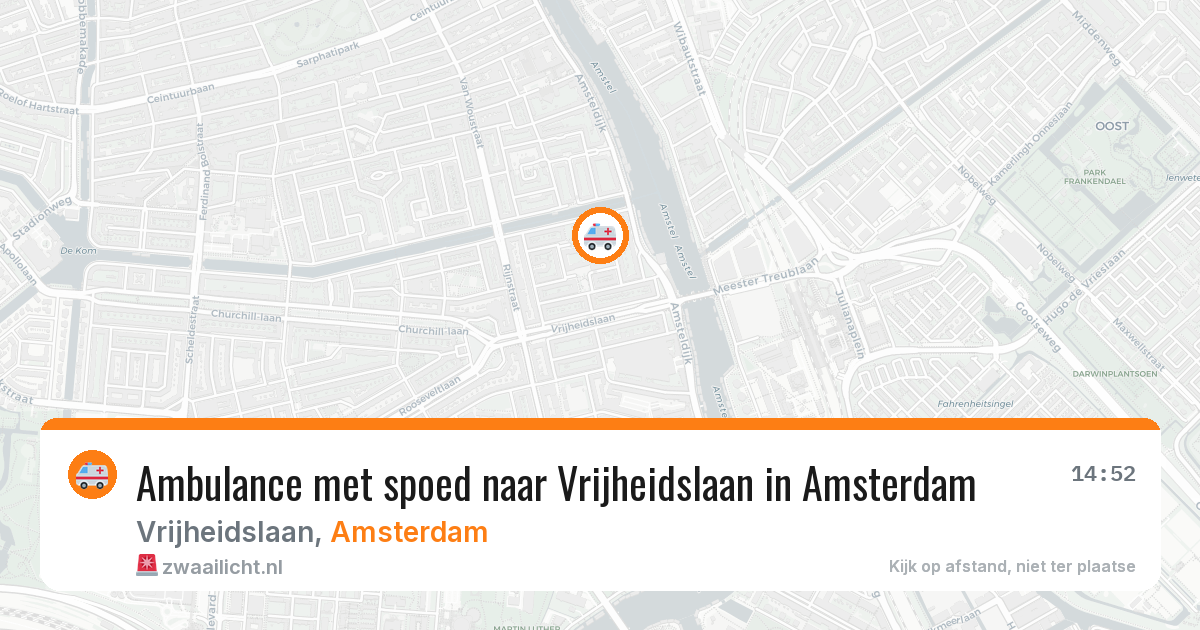 Ambulance met spoed naar Vrijheidslaan in Amsterdam — 12 mei 2026