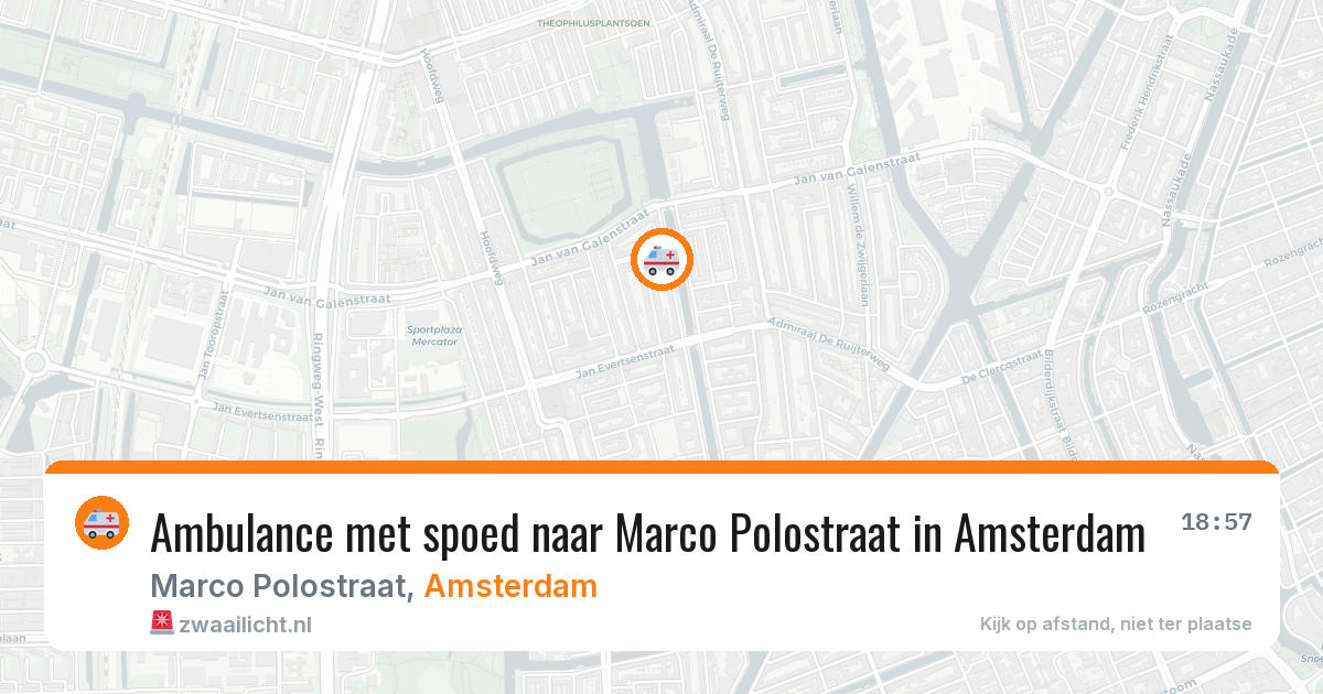 Ambulance met spoed naar Marco Polostraat in Amsterdam — 28 jul 2026