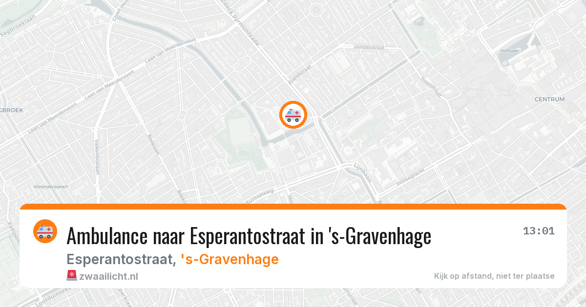 Ambulance naar Esperantostraat in 's-Gravenhage — 20 mei 2026