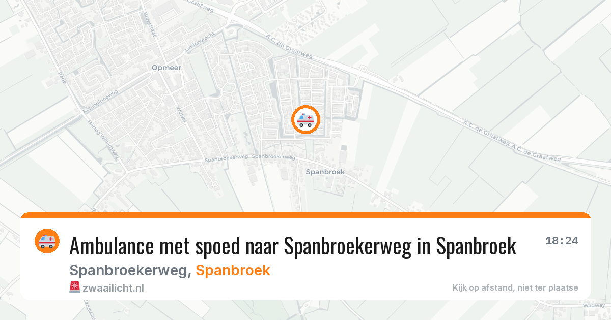 Ambulance met spoed naar Spanbroekerweg in Spanbroek — 7 aug 2026