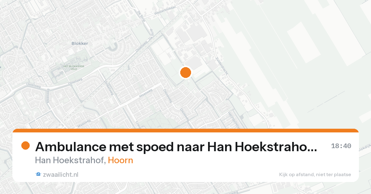 Ambulance met spoed naar Han Hoekstrahof in Hoorn — 19 aug 2026