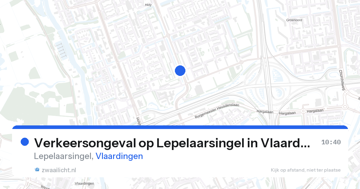 Verkeersongeval op Lepelaarsingel in Vlaardingen — 1 mei 2026