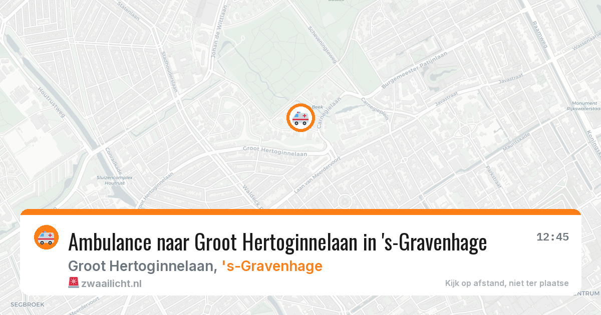 Ambulance naar Groot Hertoginnelaan in 's-Gravenhage — 22 mrt 2026