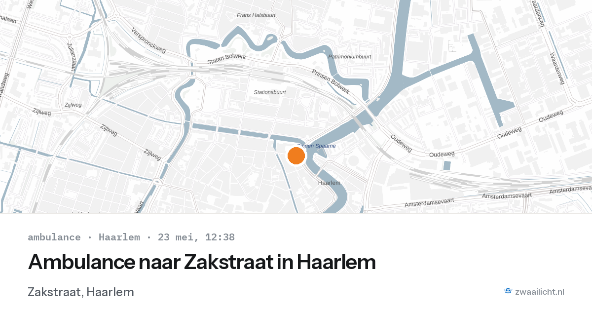 Ambulance naar Zakstraat in Haarlem — 23 mei 2026