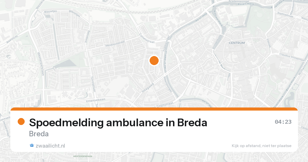Spoedmelding ambulance in Breda — 15 aug 2026