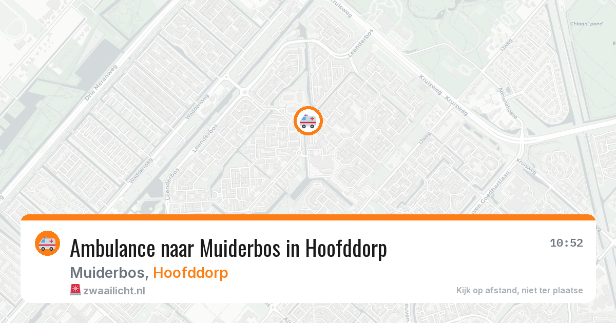 Ambulance naar Muiderbos in Hoofddorp — 14 aug 2026