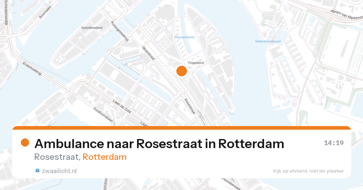 Ambulance naar Rosestraat in Rotterdam — 26 aug 2026