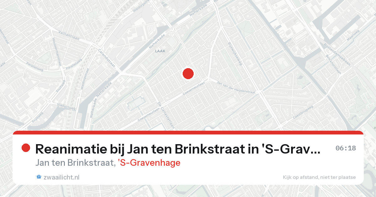 Reanimatie bij Jan ten Brinkstraat in 'S-Gravenhage — 24 aug 2026