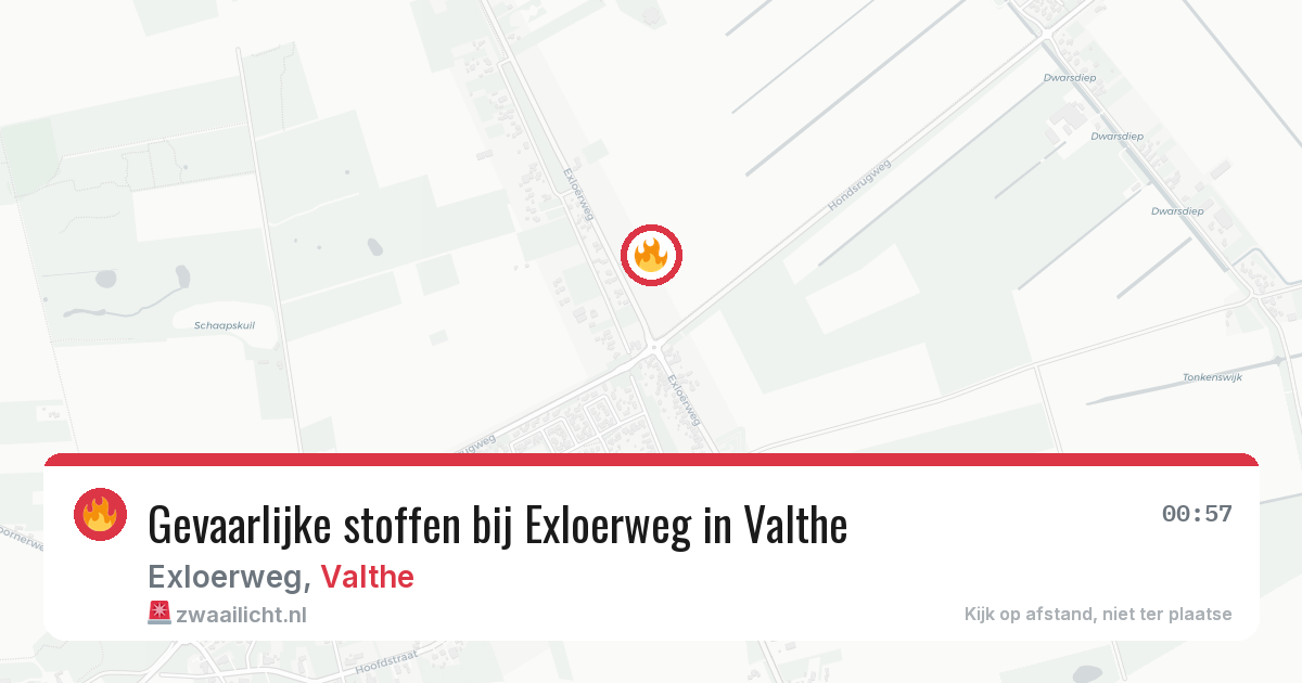 Gevaarlijke stoffen bij Exloerweg in Valthe — 19 jun 2026
