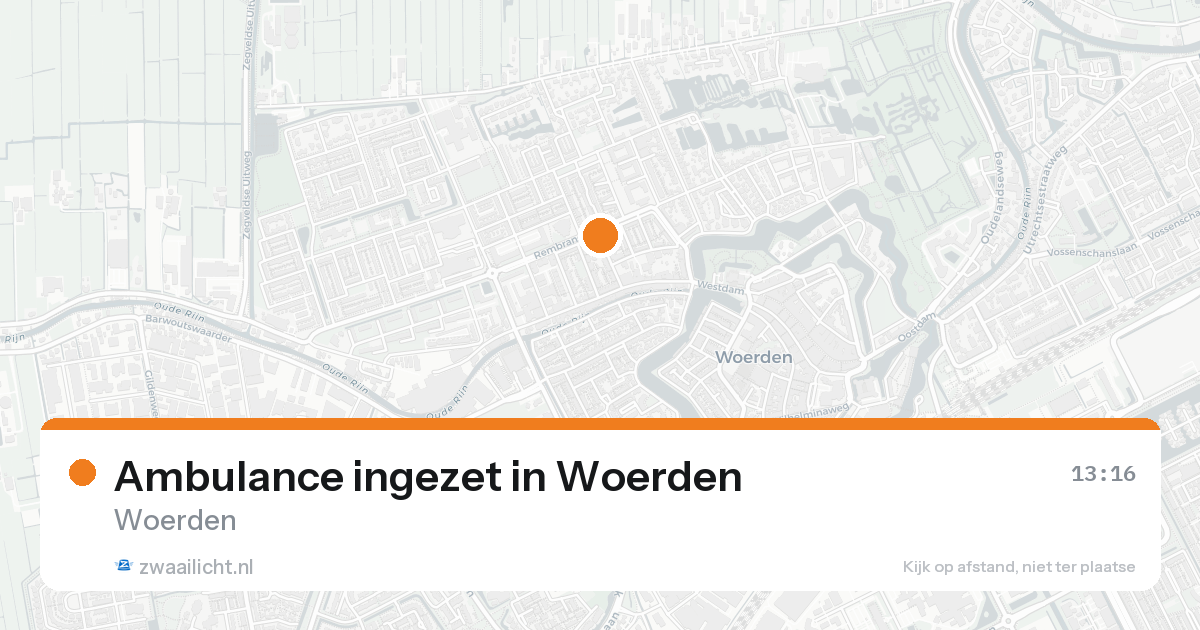 Ambulance ingezet in Woerden — 31 jan 2026
