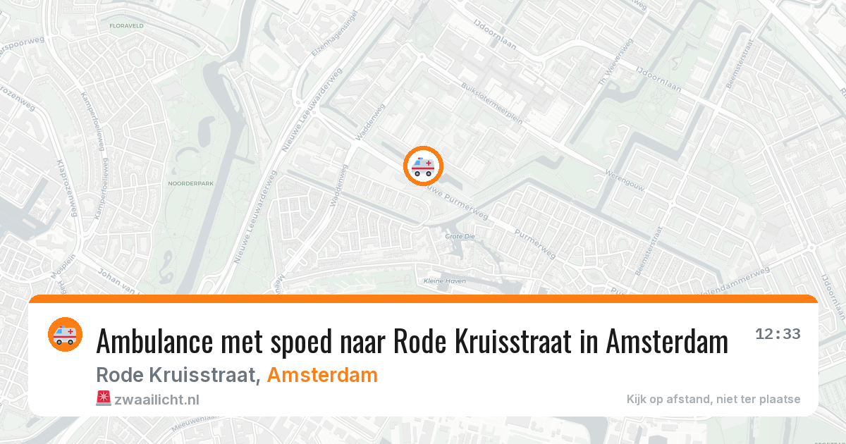 Ambulance met spoed naar Rode Kruisstraat in Amsterdam — 23 mrt 2026