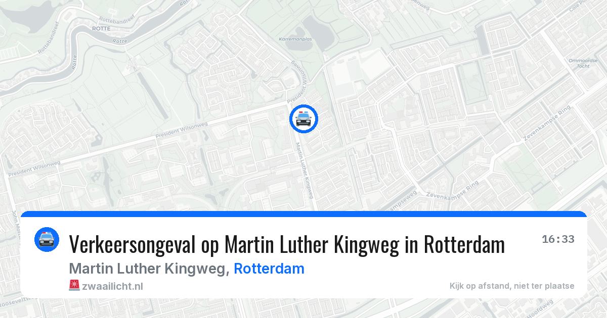 Verkeersongeval op Martin Luther Kingweg in Rotterdam — 23 apr 2026