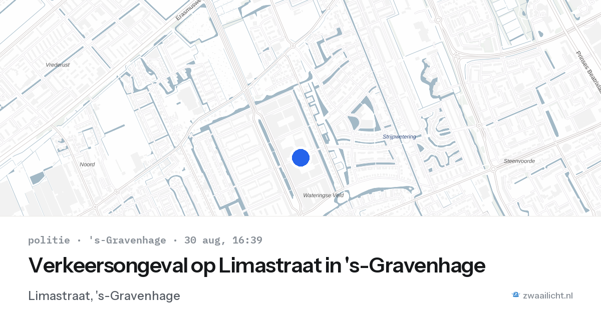 Verkeersongeval op Limastraat in 's-Gravenhage — 30 aug 2026