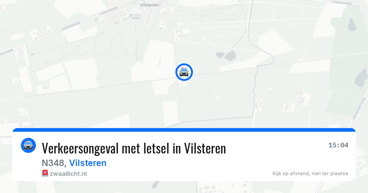 Verkeersongeval met letsel in Vilsteren — 11 aug 2026