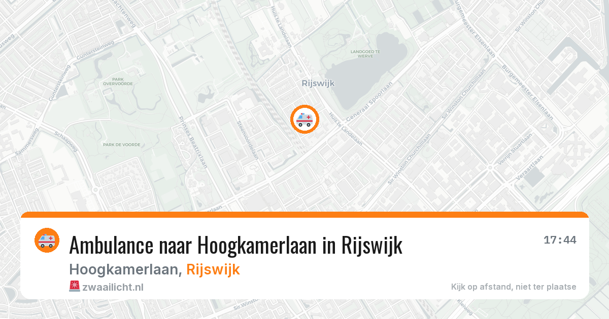 Ambulance naar Hoogkamerlaan in Rijswijk — 13 aug 2026