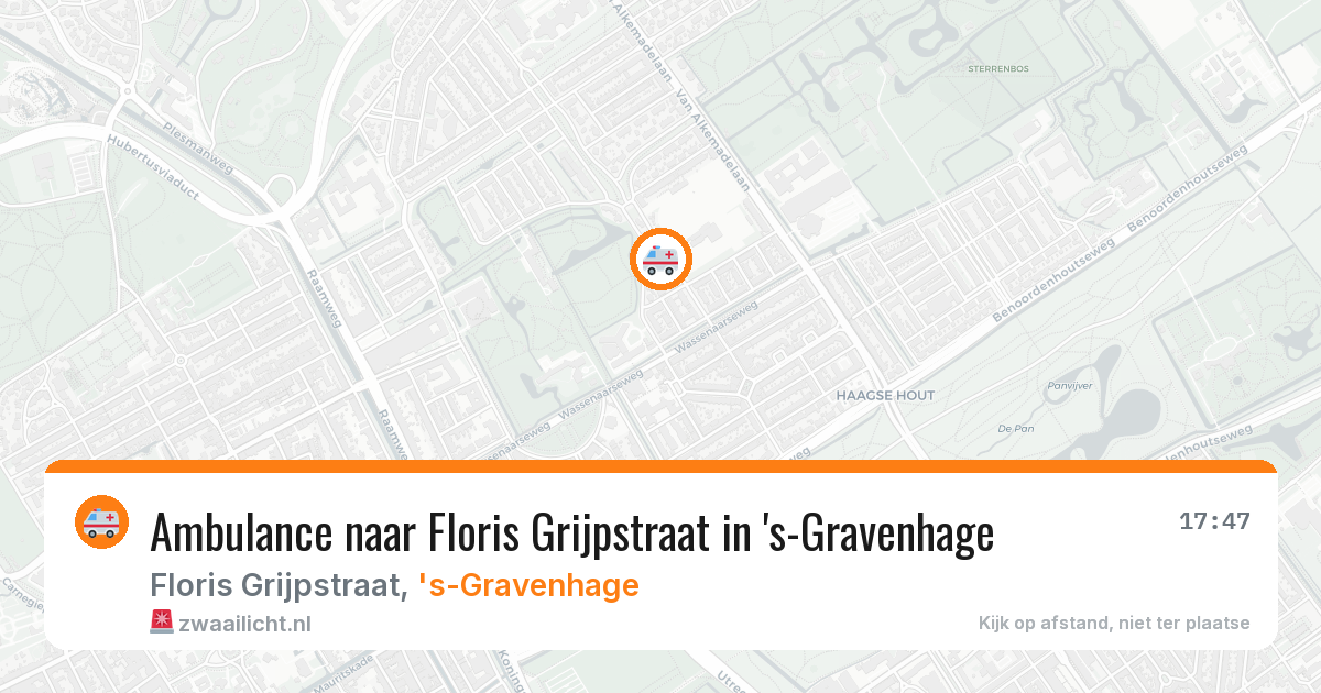 Ambulance naar Floris Grijpstraat in 's-Gravenhage — 20 apr 2026