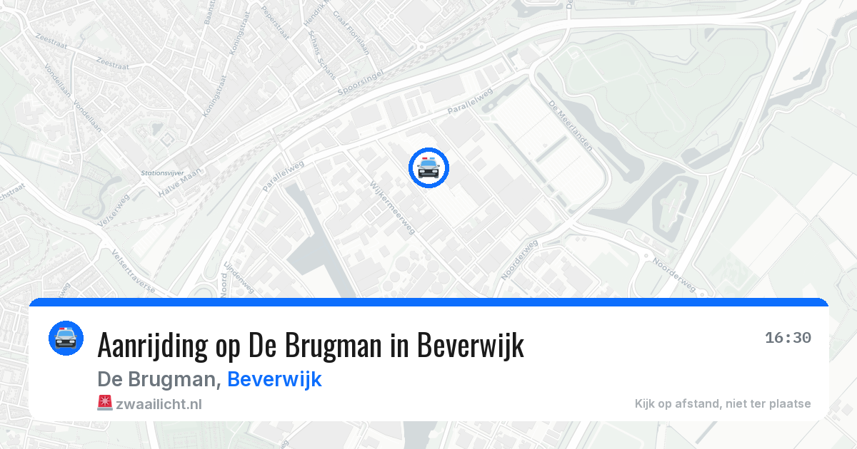 Aanrijding op De Brugman in Beverwijk — 3 mei 2026