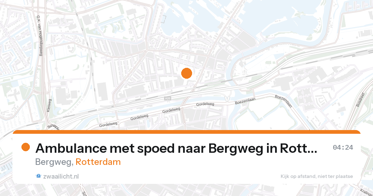 Ambulance met spoed naar Bergweg in Rotterdam — 20 jul 2026