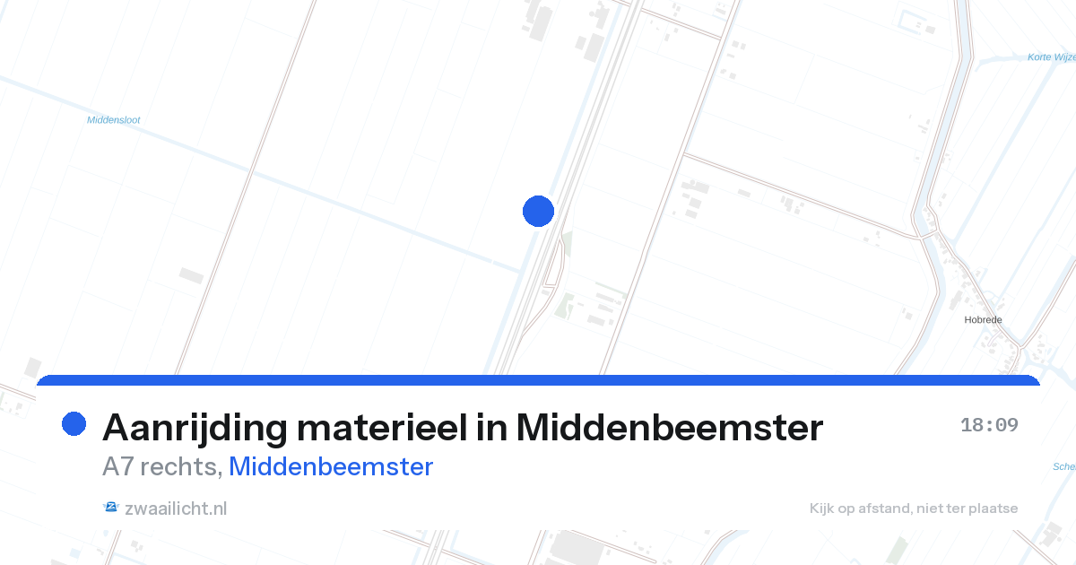 Aanrijding materieel in Middenbeemster — 26 aug 2026