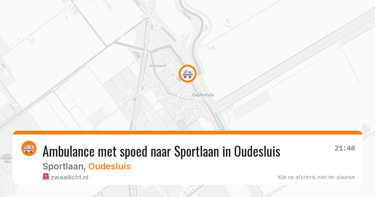 Ambulance met spoed naar Sportlaan in Oudesluis — 7 mrt 2026