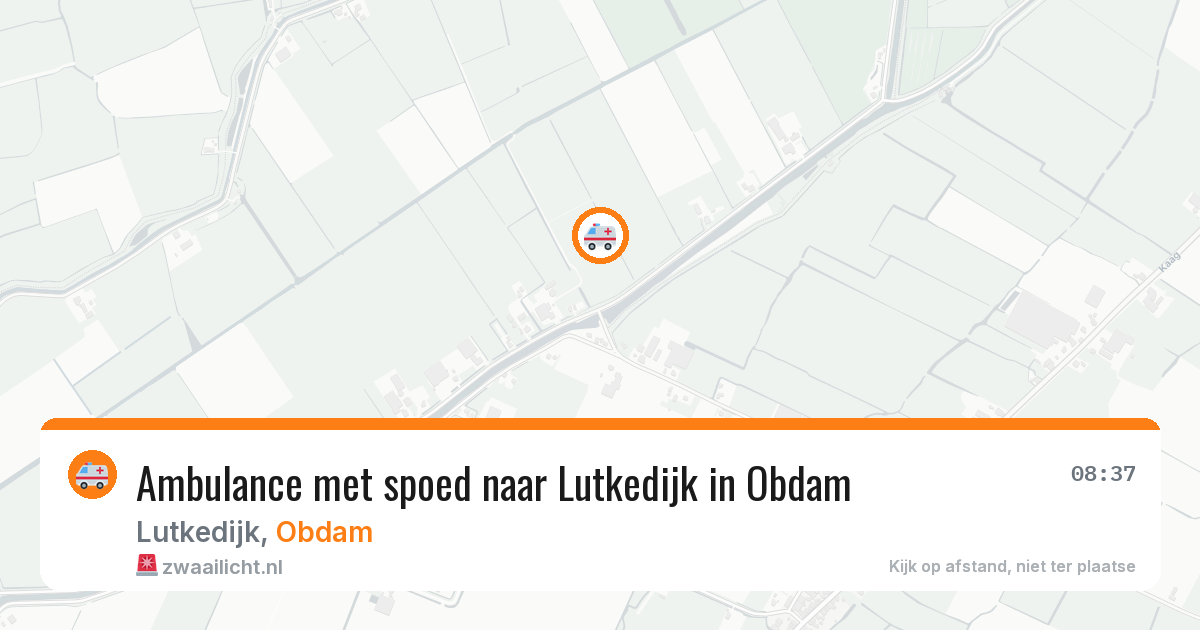 Ambulance met spoed naar Lutkedijk in Obdam — 15 jun 2026