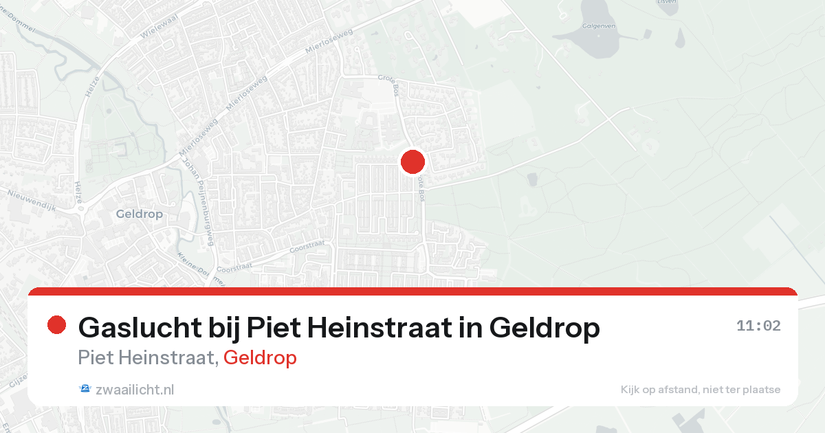 Gaslucht bij Piet Heinstraat in Geldrop — 1 mrt 2026