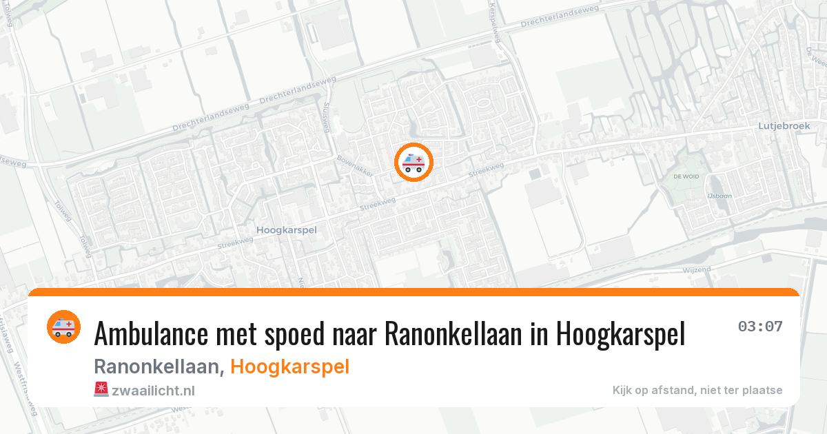 Ambulance met spoed naar Ranonkellaan in Hoogkarspel — 9 feb 2026