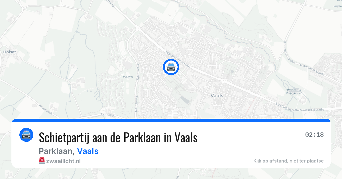 Schietpartij aan de Parklaan in Vaals — 15 mei 2026