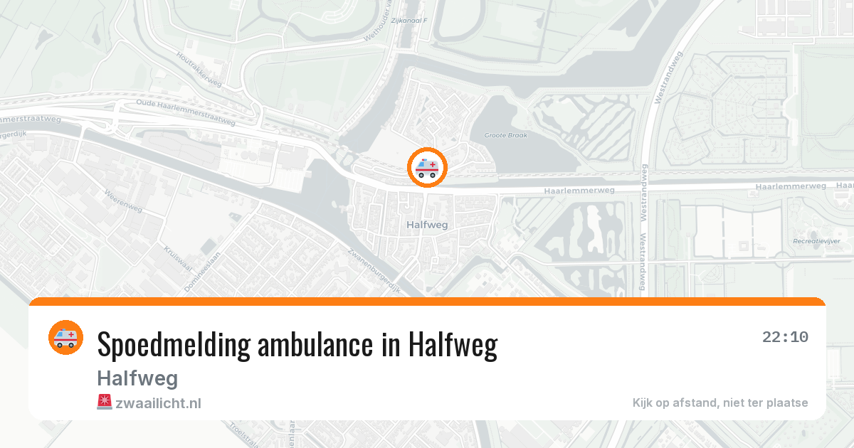 Spoedmelding ambulance in Halfweg — 2 jun 2026