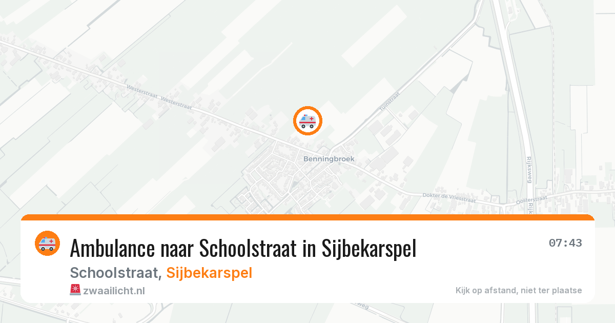 Ambulance naar Schoolstraat in Sijbekarspel — 24 mrt 2026
