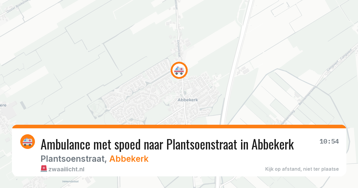 Ambulance met spoed naar Plantsoenstraat in Abbekerk — 26 jun 2026
