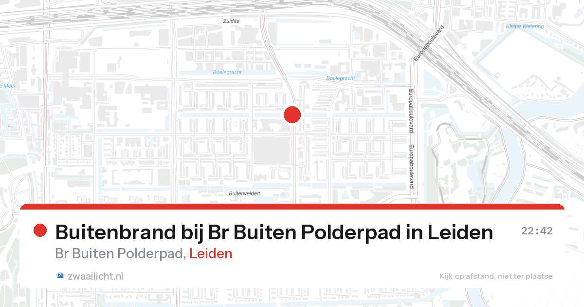 Buitenbrand bij Br Buiten Polderpad in Leiden — 31 jan 2026