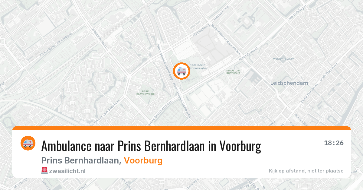 Ambulance naar Prins Bernhardlaan in Voorburg — 5 jul 2026