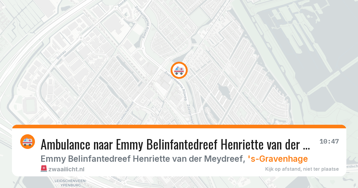 Ambulance naar Emmy Belinfantedreef Henriette van der Meydreef in 's-Gravenhage — 11 apr 2026